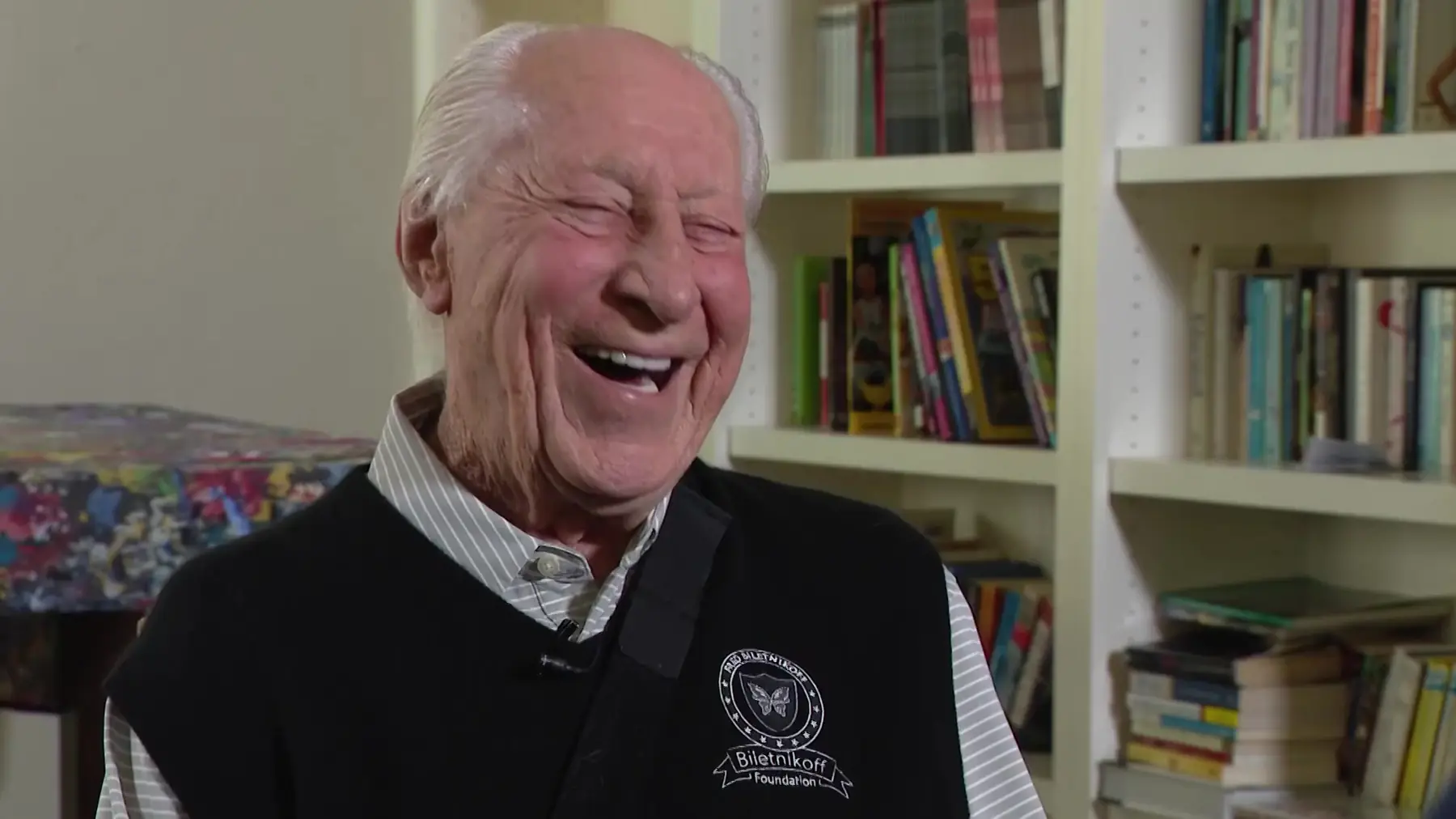 Fred Biletnikoff in the WGN story “Raiders Hall of Fame WR Fred Biletnikoff keeps daughters’ dream alive”